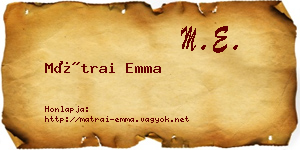 Mátrai Emma névjegykártya